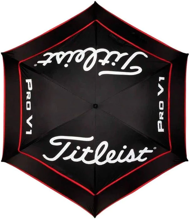 The Titleist Tour Double Canopy Umbrella Full Review 2 Titleist Tour Double Canopy sky view of the top