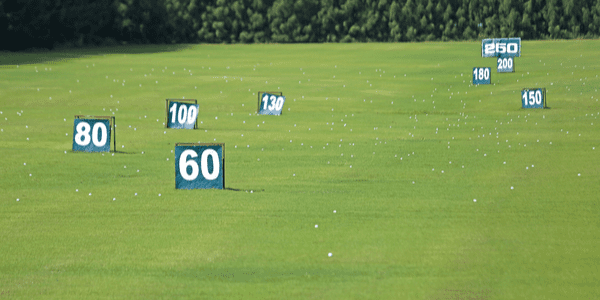 Picture of a driving range for golfers to work on their Golf Takeaway