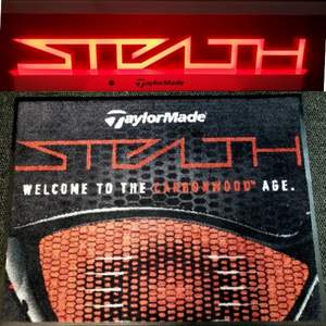 TaylorMade Stealth Carbonwood Branding Carpet and Neon Light