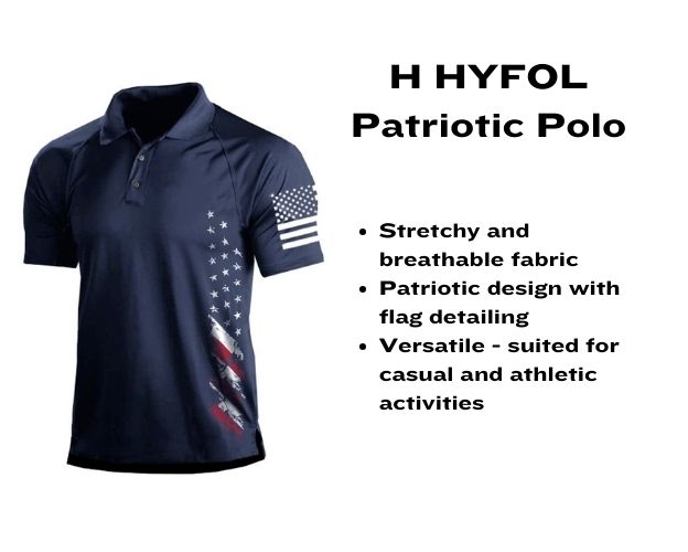 Mens 4th of July Shirts: 7 Best Picks for Patriotic Golf Attire in 2024 4 H HYFOL Patriotic Polo