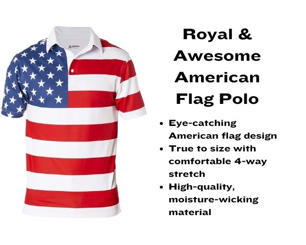 Mens 4th of July Shirts: 7 Best Picks for Patriotic Golf Attire in 2024 6 Royal & Awesome American Flag Polo