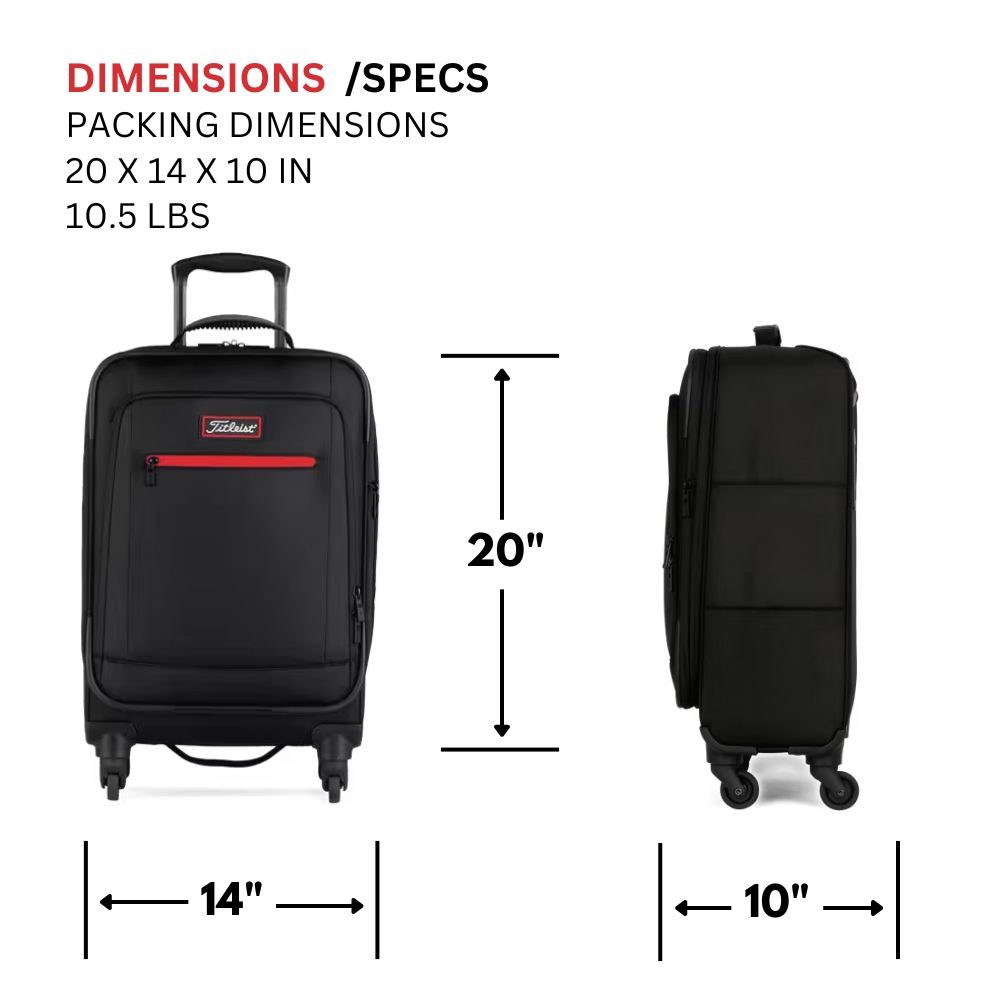 Titleist Players Spinner Bag Review: Is This the Ultimate Travel Companion? 2 Titleist Players Spinner Bag overall dimensions