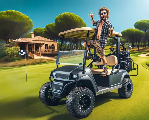 Rowdy Golfer Navigating the Bumpy Terrains of the golf course